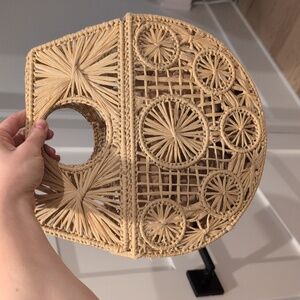 Mint House Of Harlow 1960 Woven Straw Handbag Vintage Pinup Summer Spring